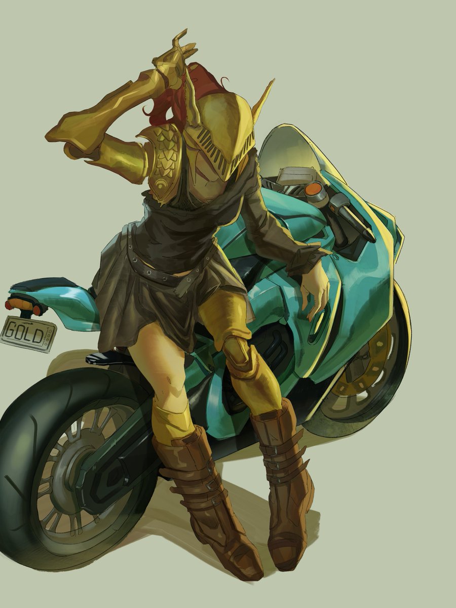 asstray80's tweet photo. Malenia on a bike. Was scrolling through my dump and found this so I thought id atleast finish it lmao.

#digitalart #ELDENRING https://t.co/A2ePmAHo3k