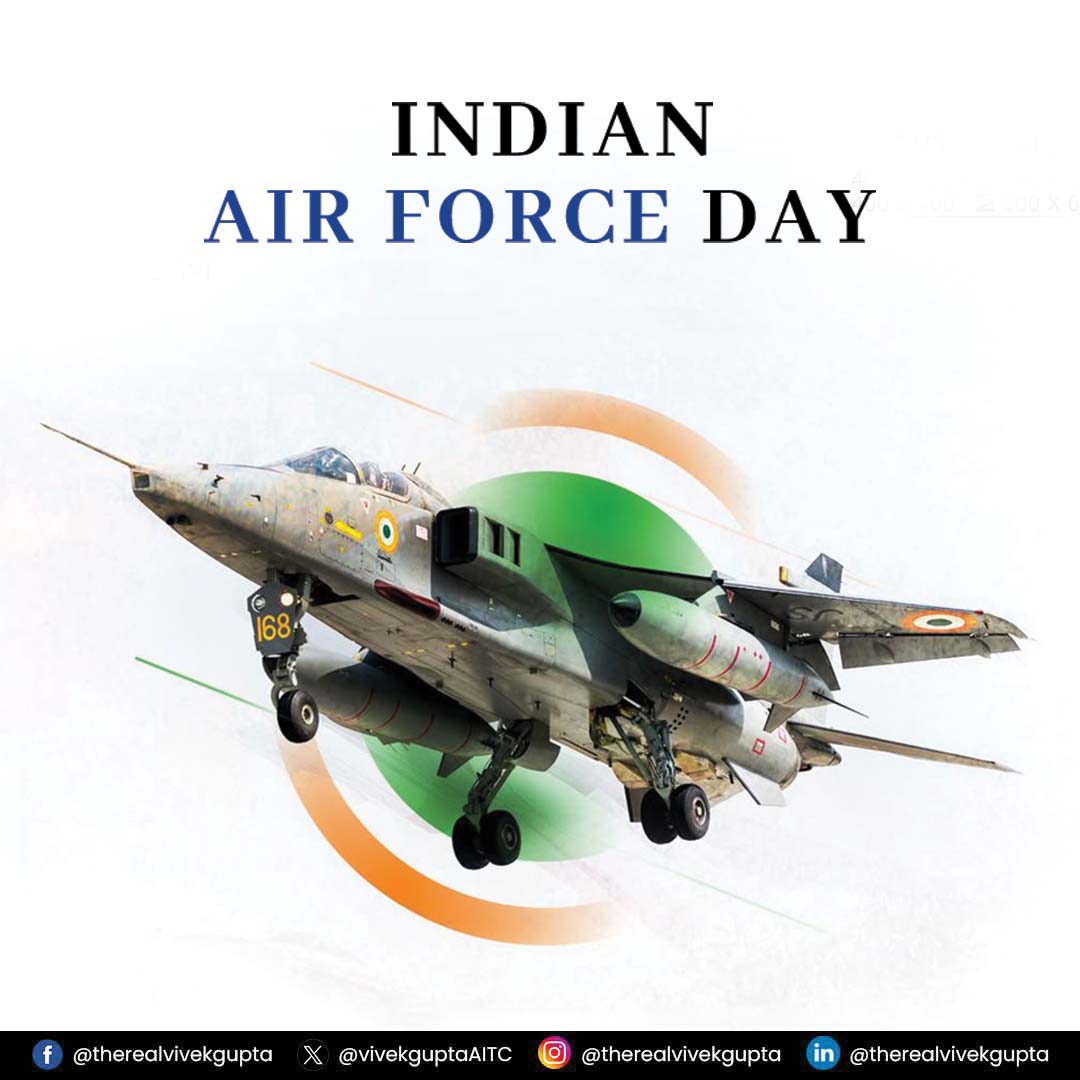 TheRealVivekG's tweet image. Touching the sky with glory, guarding the nation with pride.
Happy Indian Air Force Day to the warriors of the wind!

#IndianAirForceDay #SaluteToIAF #TouchTheSkyWithGlory #IAF #ProudMoment #HeroesOfTheSky