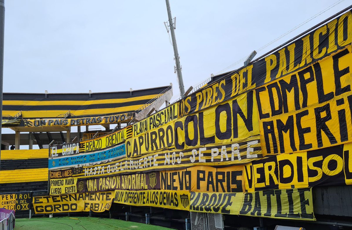 son banderas y telones que identifican y representan a la hinchada mostrando el orgullo por los colores y la historia del club.