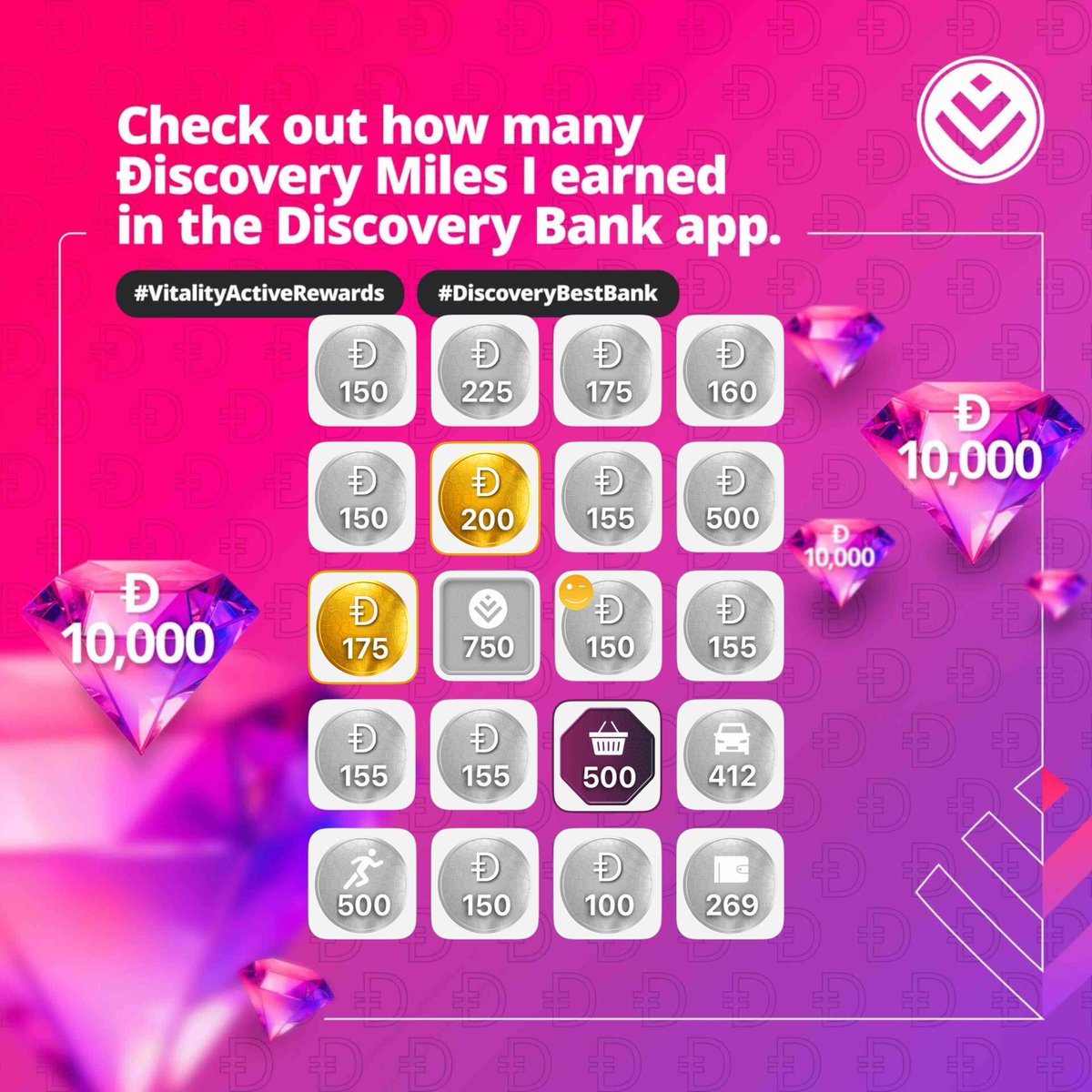 I just played my #VitalityActiveRewards gameboard! What’s on your gameboard? Play &amp; share in the Discovery Bank app! #DiscoveryBestBank
