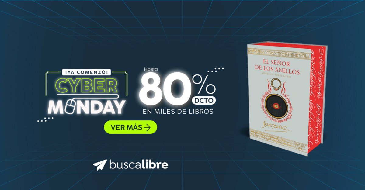 BuscaLibre's tweet image. 💍#Tolkien no pasa de moda, trasciende.
 La edición ilustrada de “El Señor de los Anillos” está arrasando en  nuestro #CyberMonday 
 
 ✨Llévala hoy en oferta 👉 buscalibre.cl/libro-el-senor…
 #CyberMondayCL