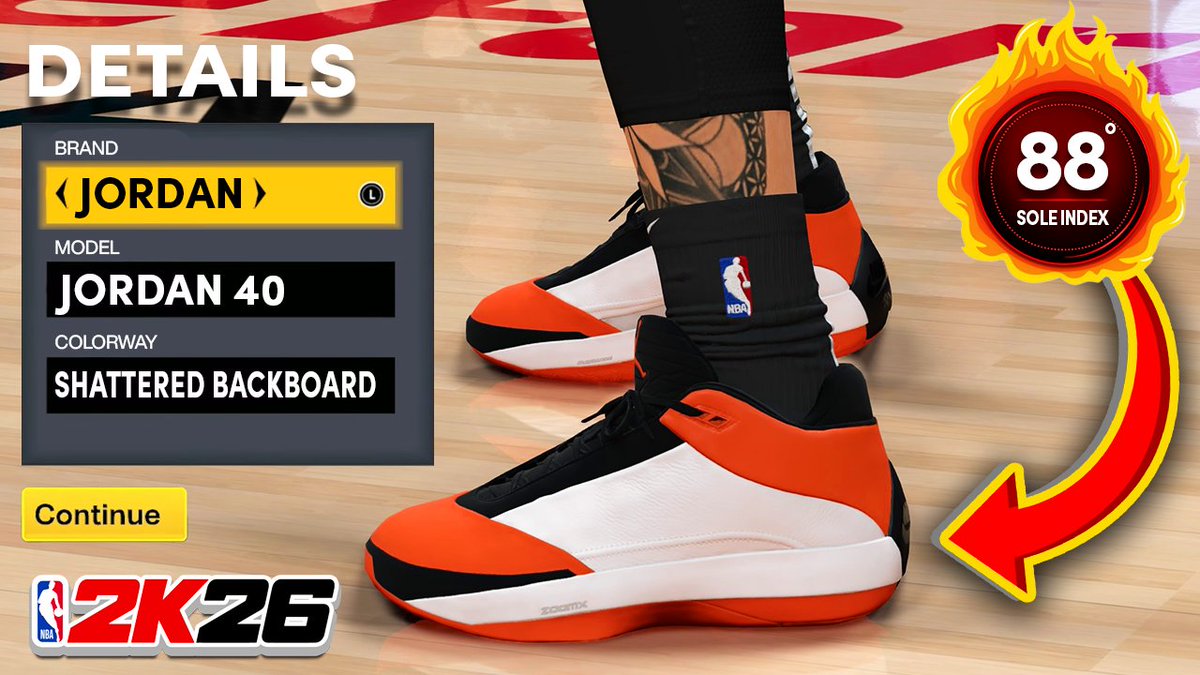 TheSoleLab_2k's tweet photo. 🧪 New Shoe Drop 🧪
Jordan 40 “Shattered Backboard”
👇🏽
https://t.co/VeRs7ny0kc
#thesolelab #solenation #nba2k26 #nba2k #jordans #jordan40 #shatteredbackboard https://t.co/ZWnbB5Ky6s