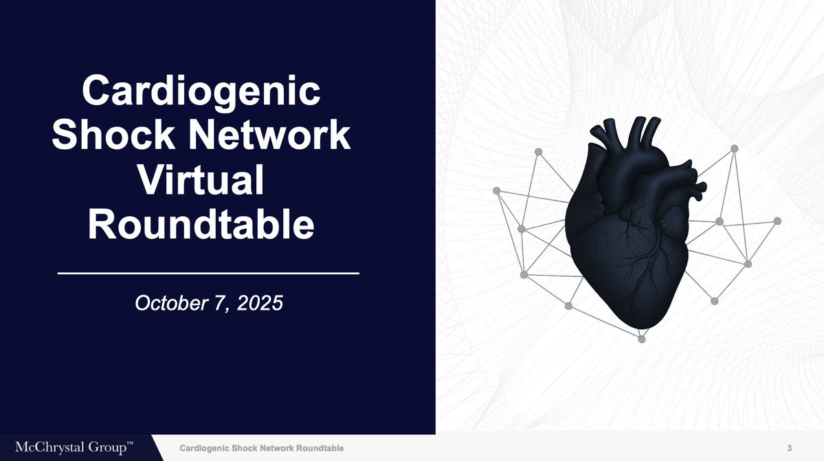 agtruesdell's tweet image. 👍 Very special thanks to the Team at @McChrystalGroup for collaborating with our Teams on this inaugural Regional (DC - Maryland - Virginia - West Virginia 🇺🇸) Cardiogenic ⚡️🫀💥 Shock Network Roundtable 🤜🤛… #TeamOfTeams