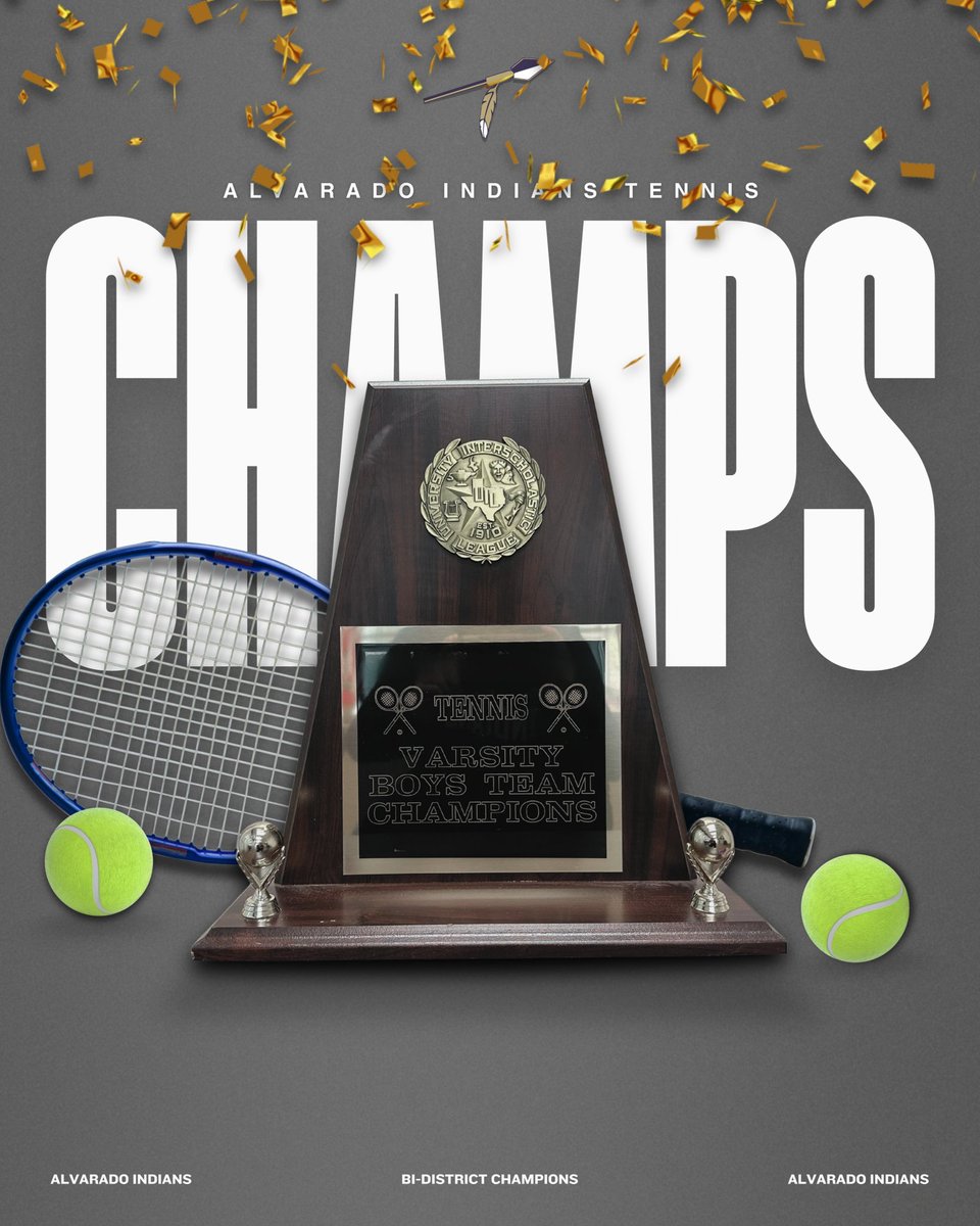 ‼️🎾CHAMPIONS 🎾‼️

Congratulations to our Tennis team on winning the Bi-District Championship! Area will be on Thursday vs Celina at Lamar High School!

#AlvaradoExcellence #TR1BE