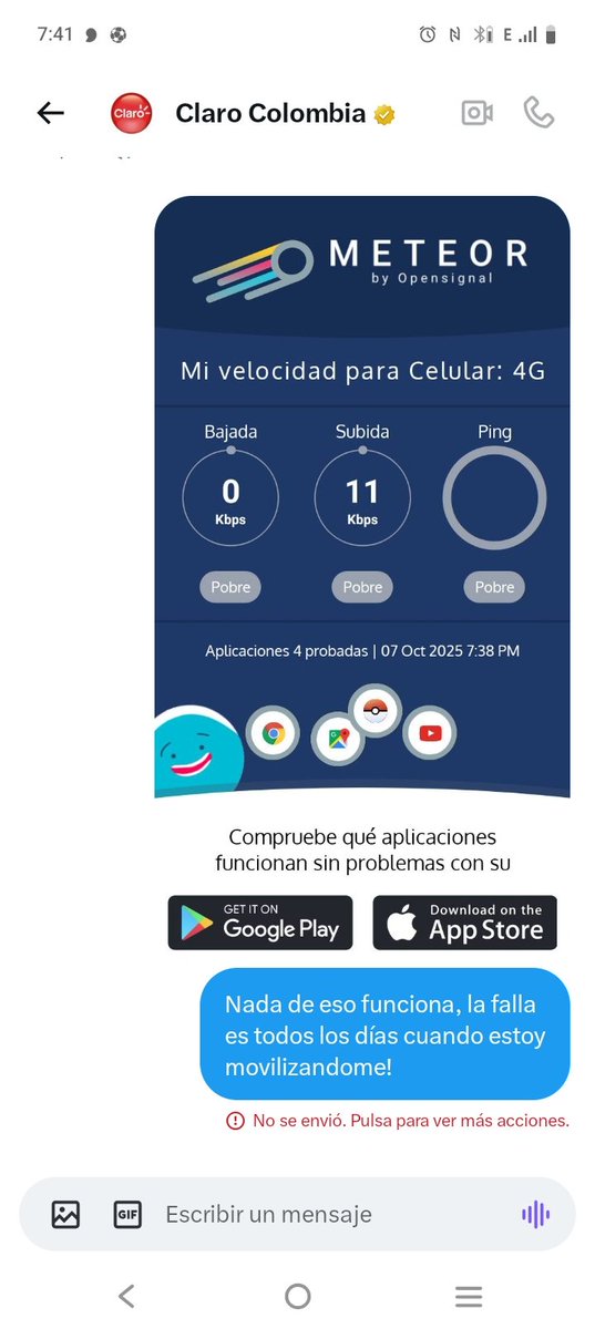 Es el PUTO COLMO! Ni para enviarles el mensaje. MALPARIDOS <a href="/ClaroColombia/">Claro Colombia</a> HIJOS DE PUTA!