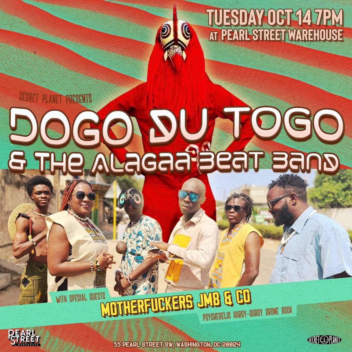 Don’t miss this one! Dogo du Togo &amp; the Algaa Beat Band at Pearl Street Warehouse in Washington DC on Tuesday Oct 14 with MFKRs JMB &amp; Co which features Animal Collective’s Geologist on the hurdy gurdy! 

unionstagepresents.com/shows/dogo-du-…