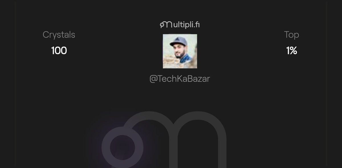 TechKaBazar's tweet image. I just joined @multiplifi

You should join too! By joining, following their official Twitter, and sharing a post, you’ll get 100 Crystals worth $35.

👉 Join here: app.multipli.fi/?referral_code…

Just connect your wallet, link your X account, follow @multiplifi  and claim your 100…