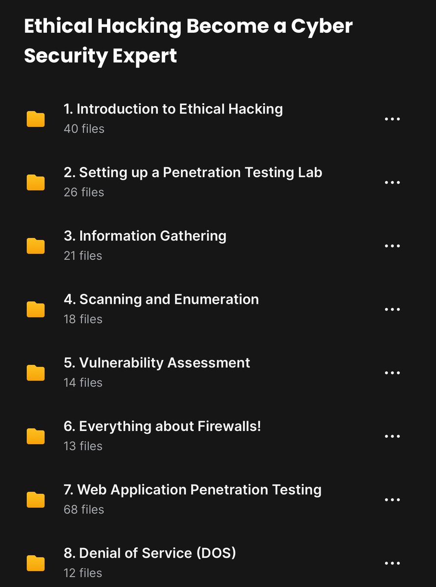 TheMsterDoctor1's tweet image. 💻 FREE ETHICAL HACKING COURSE — Become a Cybersecurity Expert 🚀

Ready to level up your hacking skills (ethically)?
Here’s a complete structured course — step-by-step, from beginner to advanced:

📁 Modules included:
1️⃣ Introduction to Ethical Hacking
2️⃣ Building Your…