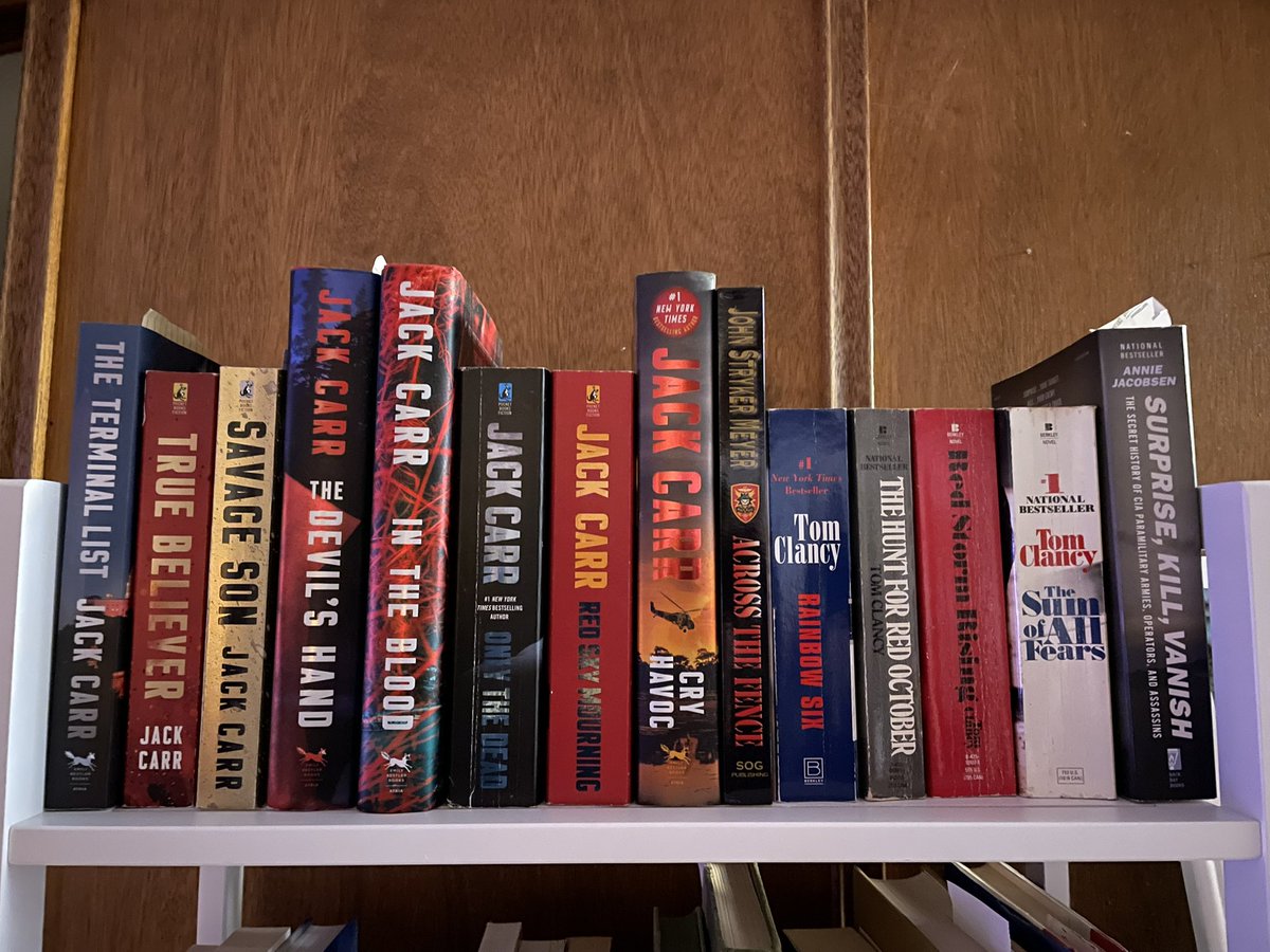 tkools88's tweet photo. @JackCarrUSA “Cry Havoc” looks right at home on the shelf. Can’t wait to crack into it! https://t.co/qFWKP6JmYR