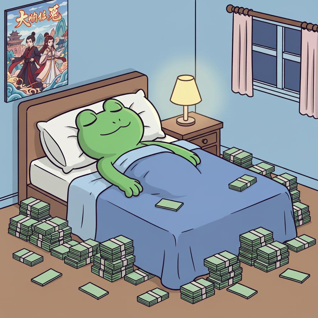 在中国，就算他睡着，市场也在跳动。💤💬

当表情遇上金钱，当文化连上区块链——
 微信青蛙，稳坐币圈王座。 👑🐸