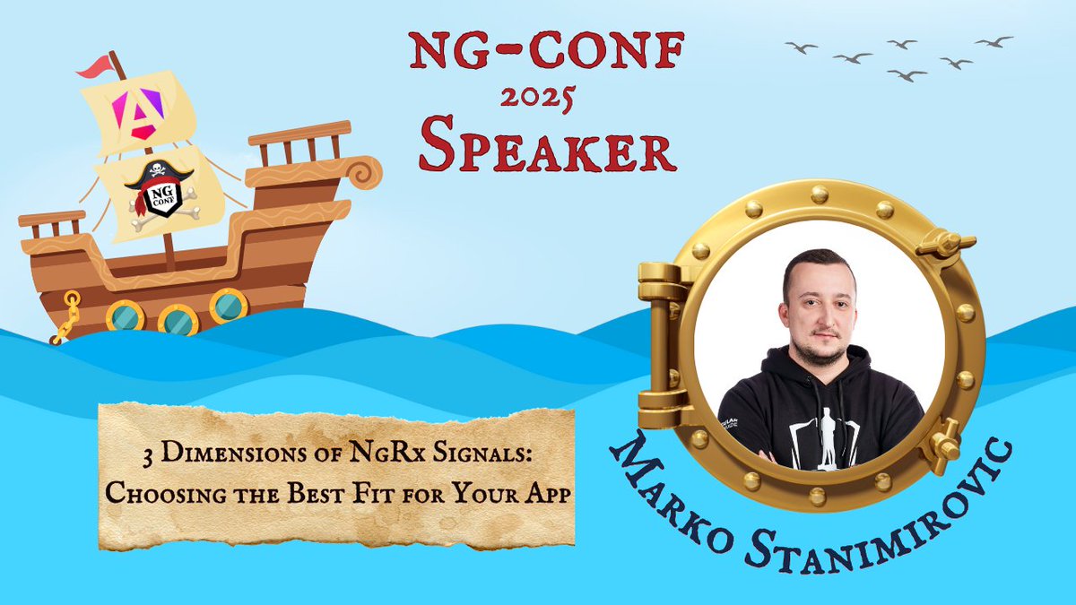Marko Stanimirović (@markostdev) on Twitter photo Excited to be speaking at <a href="/ngconf/">ng-conf</a> 2025! See you next week in Maryland! 🚢👋 Excited to be speaking at <a href="/ngconf/">ng-conf</a> 2025! See you next week in Maryland! 🚢👋