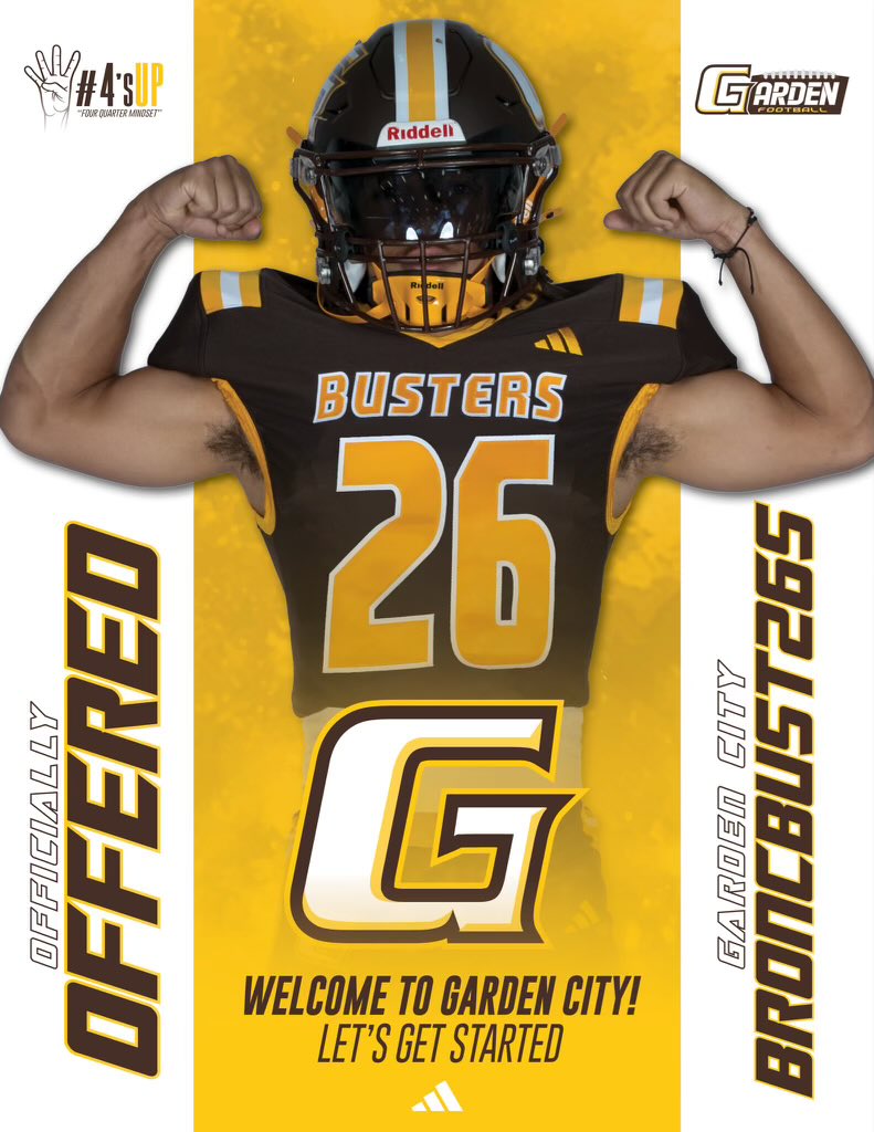 #AGTG After at great talk with <a href="/CoachJ_Myrick/">Jalen Myrick</a> Blessed to receive my 8th offer from Garden City CC, <a href="/CoachParkerJ/">Coach JParker</a>
<a href="/HCCamSmith/">Cam Smith</a> <a href="/WashHouseFB/">Washington High School FB🏈</a>
