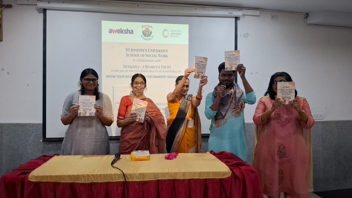 awekshatrust's tweet photo. The launch marks an important step towards making legal knowledge accessible, strengthening awareness, &amp; equipping future professionals to drive systemic change &amp; support survivors

#AwekshaWomensTrust 
#DomesticViolence 
#DomesticViolenceAct 
#LegalHandbookofDomesticViolenceLaws https://t.co/zmz5tIm5a2