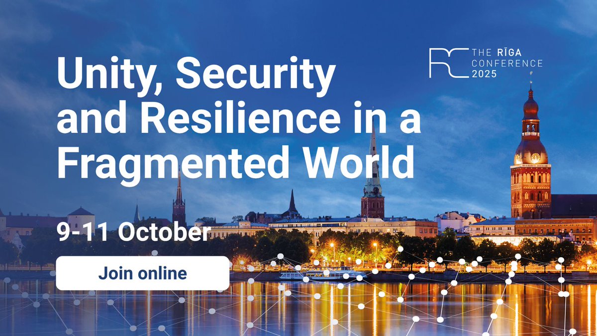RGSL_LV's tweet photo. 📅From October 9–11, Rīga will host the Rīga Conference (https://t.co/Q1CCmgYv16) – the largest security &amp; foreign policy forum in the Nordic-Baltic region! This year is bringing together 500+ participants from 45+ countries.🌍 Watch live👉https://t.co/YksBpp8bd3
#RigaConf2025 https://t.co/DCinfuGrTC