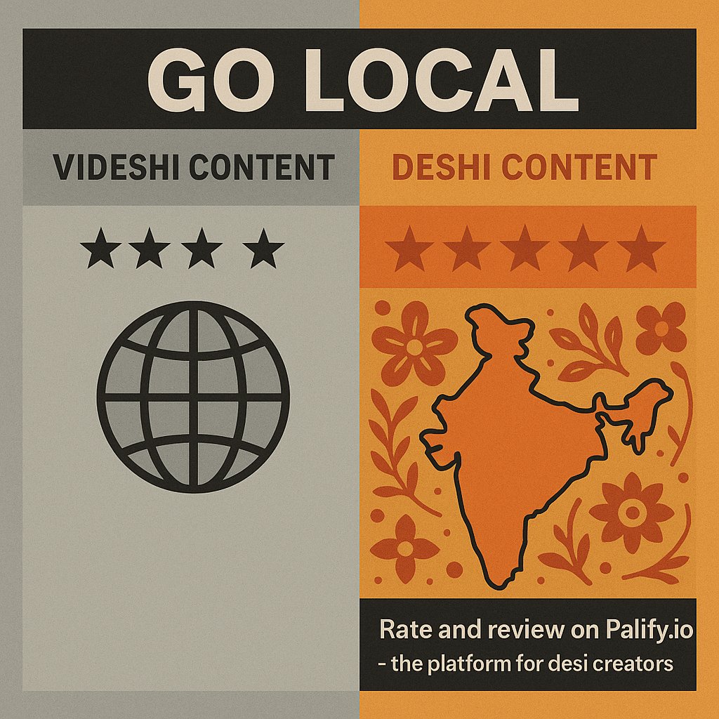 palify23371's tweet photo. From Videshi trends to Swadeshi vibes — it’s time to celebrate authentic #Creators who tell real, rooted stories.
Your culture. Your voice. Your community &amp; Your Earnings. 
Join the new wave of Desi creators building something bigger — together.

#SwadeshiCreators #DesiVibes https://t.co/IxxdNa57ZR