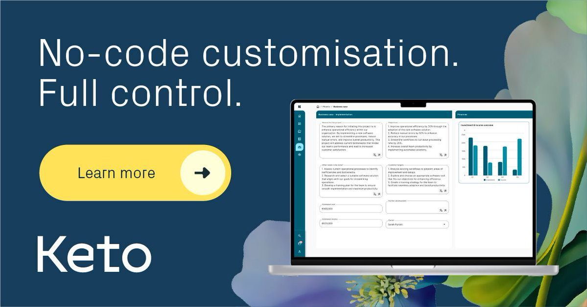 Ketosoftware's tweet image. Your tools should fit you, not the other way round.
Keto AI+ gives no-code customisation and full control.
No coding, no IT tickets, no waiting. (We’ll leave the queuing to the coffee machine. ☕😉)
👉 eu1.hubs.ly/H0ny6zl0
#KetoSoftware #SPM