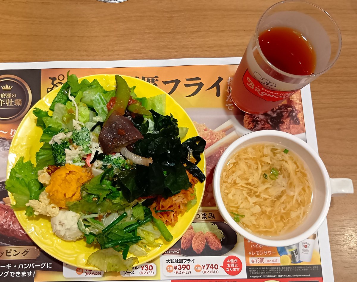 hatohato800's tweet image. 孤独の昼飯268🕊️
ブロンコビリー
がんこハンバーグ＆Lカキフライ
ジェラート＆ドリンクバー

＃ブロンコビリー
