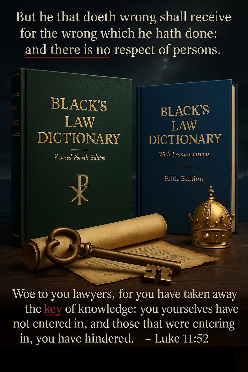 skillz17q's tweet image. Luke 11:52, 1599 Geneva Bible 
“Woe unto you, lawyers! for ye have taken away the key of knowledge: ye entered not in yourselves, and them that were entering in ye hindered.”

Those entrusted with the law have weaponized it to obscure truth. By denying access to knowledge, they…