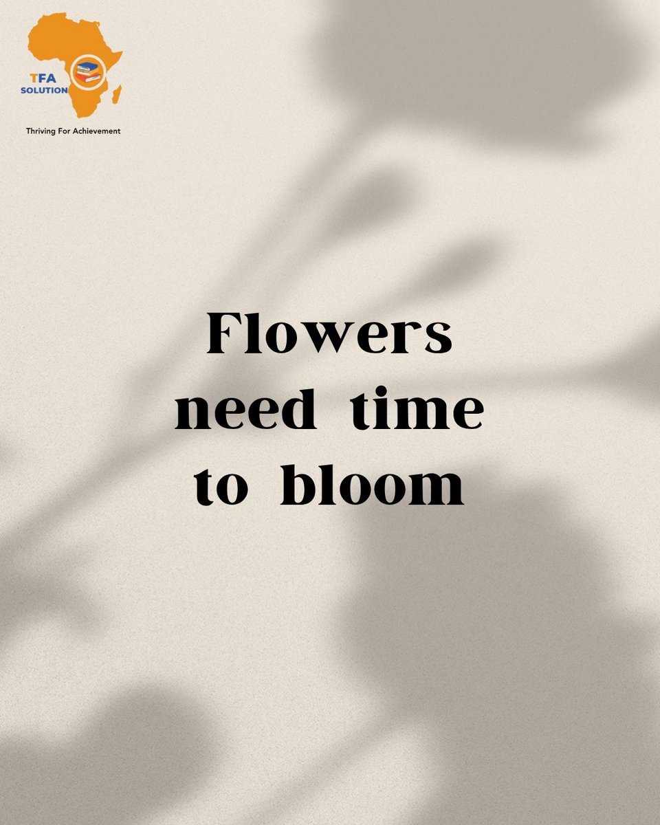 TFA_Solution's tweet image. 🌸 Inspiration Wednesday
Flowers need time to bloom. 🌱✨

With patience and the right tools, growth happens. At @TFA_Solution , students and teachers learn smarter, more interactive, and at their own pace. 🚀

💻 mytutor.tutorforafrica.com

#InspirationWednesday #TFASolution