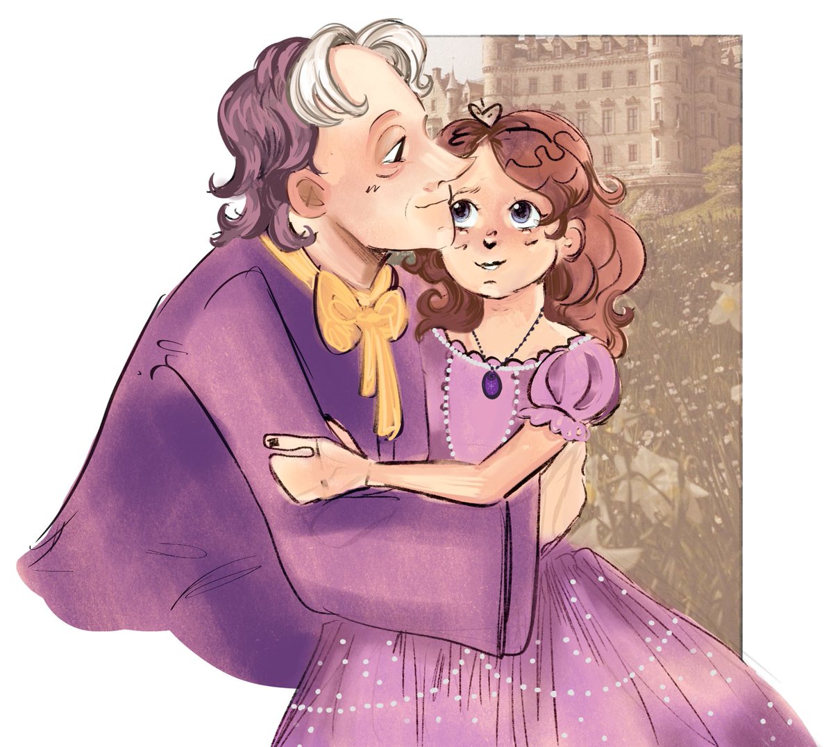 lucreziasaltar's tweet photo. #cedfia drawing 
I feel like I need to do more for the background but idk #sofiathefirst #fanart https://t.co/6lOxaa0q8c