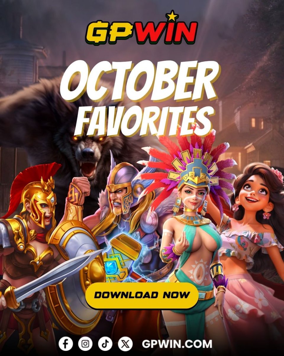 GpWin_Official's tweet photo. 🎉 OCTOBER FAVORITES are here!
Ready to meet the hottest games this month? 💥
Tap DOWNLOAD NOW and let the winning streak begin! 🔥💰

DOWNLOAD NOW : 

ANDROID : https://t.co/Q3YIHWeLS6

IOS: https://t.co/5i5sJqjeil https://t.co/1C4eXjiDwp