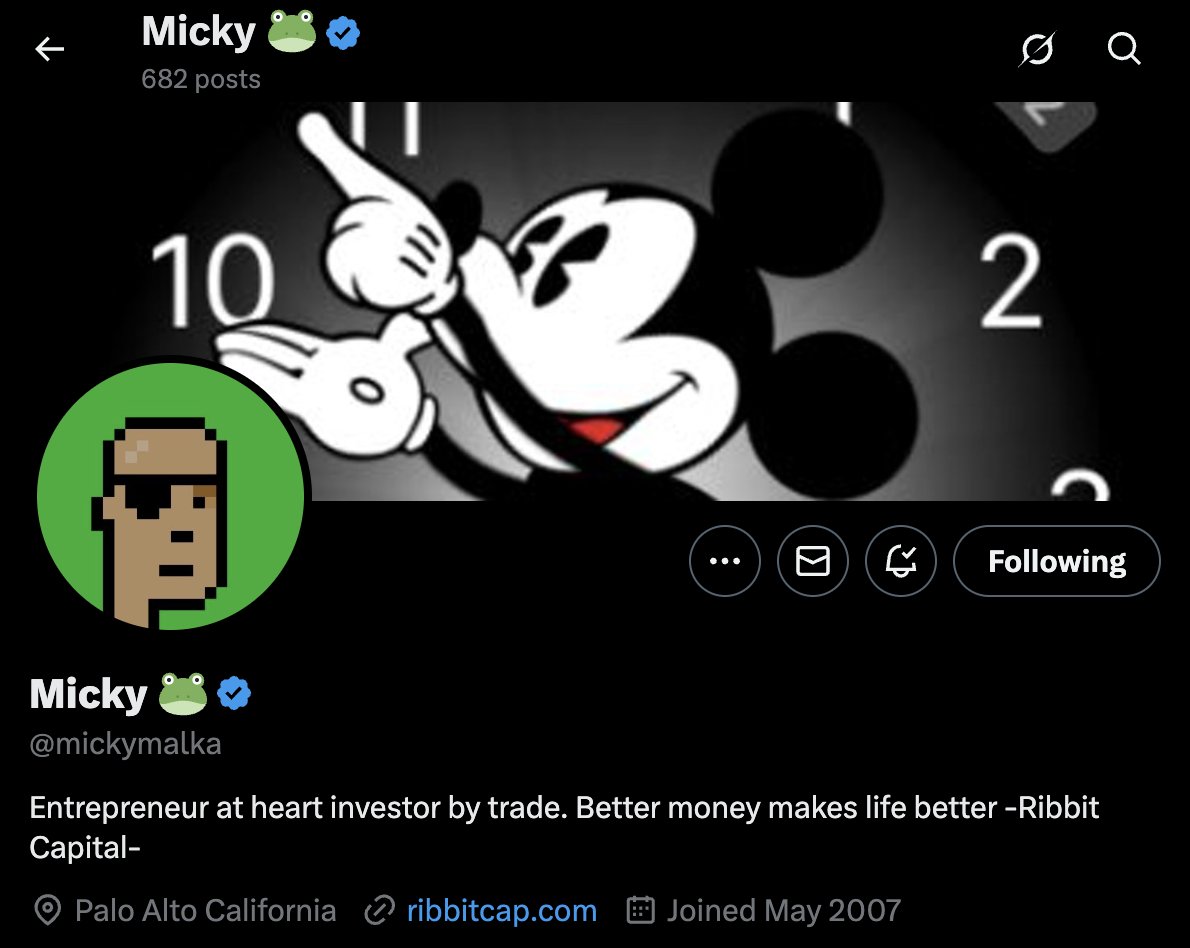 Altcoinist's tweet photo. Ribbit Hole breakdown of "I have no idea":

1. Micky has been signaling stealth mode since Jan 11 (first PFP change to the stealth launch of tibbir, recent cover photo change). The involved players are clearly under NDA (Ribbit members, Virtuals, Crossmint etc.)

2. While the $TIBBIR token has been launched, allowing early believers to have entry/community to form, the project is still in stealth mode. If the token is live, by project, logically we can only mean a product, built in stealth (like Stripe & Paradigm's @tempo )

3. Ribbit Capital has been involved in multiple stealth-launched projects. The firm is also extremely "stealthy", with 6 tweets on their X account while managing $15 billion in assets. Interesting statistic: most of their stealth projects emerged from stealth in Oct/Nov.

4. A podcast with the founder is NOT the right moment and the professional way for a project to go live. Properly timed announcements, partnerships, and exchange listings are. (hint: @ribbita2025 's date & followed accs)

5. With that said, when @RaoulGMI asked about @mickymalka about $TIBBIR, the only thing that Micky was "allowed" to say is "I have no idea". Even the slightest information would break the stealth mode, which again, is not a proper and professional way to emerge from stealth mode.

6. However, Raoul's reaction ( "I don't believe you for a second" ) and their laugh that followed the convo was the maximum "help" they could give to the community, eagerly waiting for more information.

TL;DR: Everything is proceeding according to the well-designed plan/go-to-market. The only thing we need here is patience... 🐸