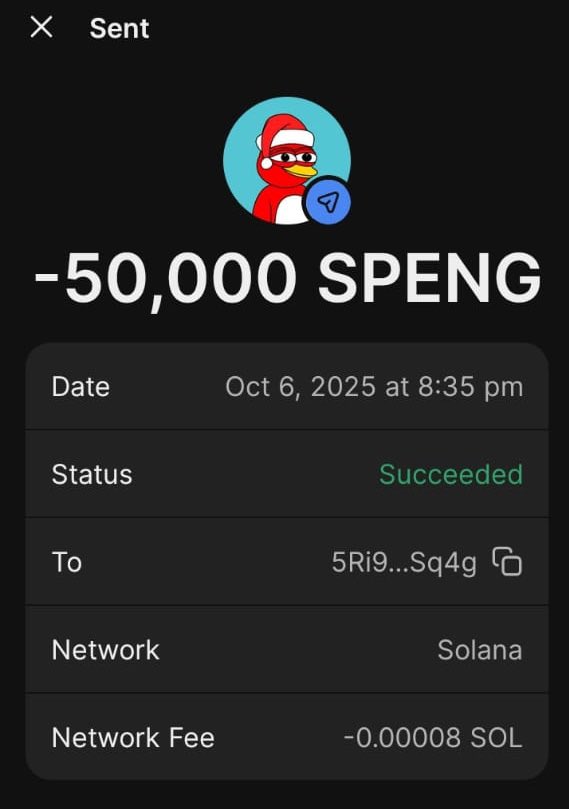 Santa Penguin $SPENG pre-sale is starting soon🚀

Join: t.me/SantaPenguinSol

$SPENG airdrop open for 24 hours
Each wallet gets 50,000 $SPENG

Share your Solana $SOL address👇

♥️+🔄+follow
#SolanaAirdrop