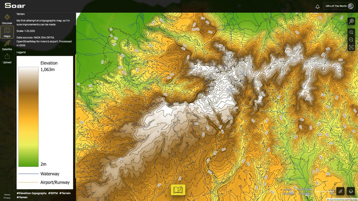 SoarAtlas's tweet image. 🗺️ Topographic Map of Socotra &amp;amp; Darsah, Yemen 

A simple topo map, illustrating the sharp relief and coastal contours of one of the most geologically and biologically distinct islands on Earth.

Pan, zoom, and explore it here: soaratlas.com/maps/asia-topo…
#TopographicMap #Cartography