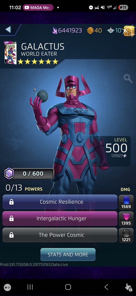 JayReem13's tweet image. Marvel Puzzle Quest, just stumbled up on these in my app. Possible leak? #Galactus #6Star #Worldeater