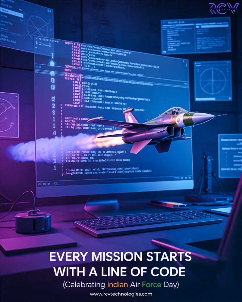 rcvtechno's tweet image. From 𝐫𝐮𝐧𝐰𝐚𝐲𝐬 to 𝐫𝐮𝐧 𝐜𝐨𝐝𝐞𝐬...
every mission starts with one spark of determination.
Today, we don’t just 𝐬𝐚𝐥𝐮𝐭𝐞 𝐭𝐡𝐞 𝐬𝐤𝐢𝐞𝐬 — we celebrate the spirit that makes 𝐈𝐧𝐝𝐢𝐚 𝐮𝐧𝐬𝐭𝐨𝐩𝐩𝐚𝐛𝐥𝐞. 🇮🇳

#IndianAirForceDay #AirWarriors #Airforceday2025