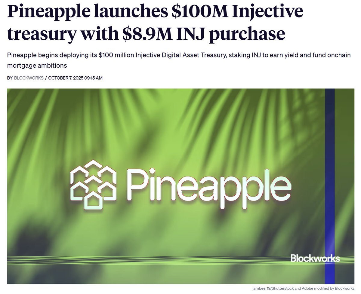 5 Phút Crypto (@5phutcrypto_) on Twitter photo Pineapple ra mắt quỹ dự trữ 100 triệu đô Injective #5PC <a href="/injective/">Injective 🥷</a> <a href="/InjectiveVN_/">Injective Việt Nam</a>
Có ae nào là fan của Injective không ? Đợt này có nhiều update mới nha
Pineapple vừa mua 8,9 triệu đô (678,353 $INJ) để xây dựng quỹ dự trữ. Số token này sẽ được stake để nhận Pineapple ra mắt quỹ dự trữ 100 triệu đô Injective #5PC <a href="/injective/">Injective 🥷</a> <a href="/InjectiveVN_/">Injective Việt Nam</a>
Có ae nào là fan của Injective không ? Đợt này có nhiều update mới nha
Pineapple vừa mua 8,9 triệu đô (678,353 $INJ) để xây dựng quỹ dự trữ. Số token này sẽ được stake để nhận