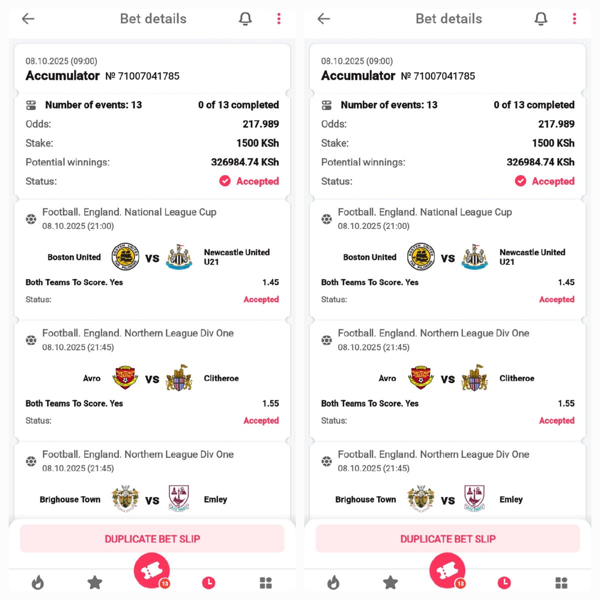 Simba_tips's tweet image. 💥BOTH TEAMS TO SCORE 💥
📍 Pin this market
♻️Goals will rain
🎯200+ Odds
Register here‼️‼️‼️‼️
REG📲📲 db-bet.co/DBO_
#Promocode 👉DBO
#Boookingcode👉GRLHD
DownloadApp📲📲 db-bet.co/DBO_App_
#SUCCESS💰💰💰