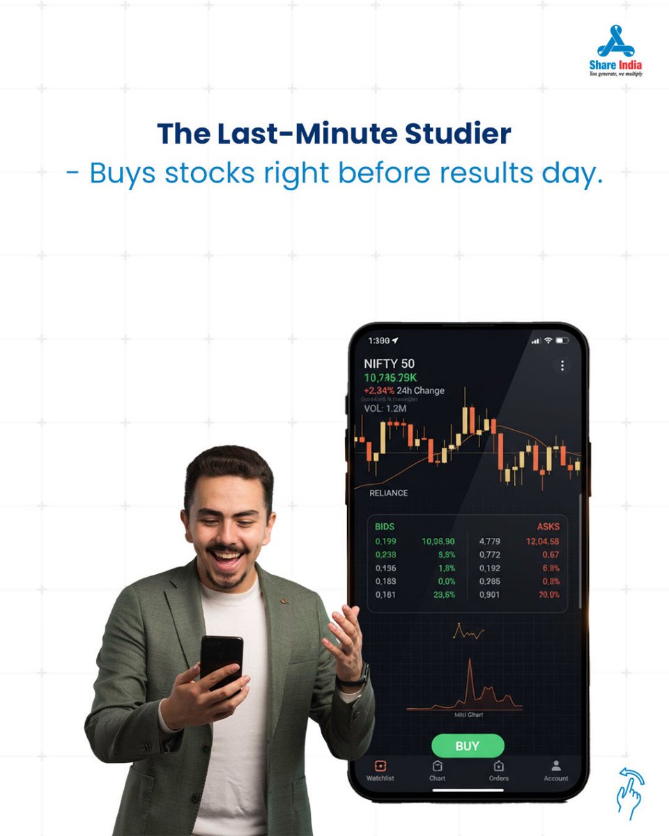 shareindiasec's tweet image. If the stock market had a classroom roll call...
From the SIP Topper to the Gut-Feeling Genius, every investor has their own style.
Which one are you? Tag your trading twin.

#ShareIndia #StockMarketIndia #InvestingHumor #SIPInvestor #InvestorTypes #FinanceMadeFun…