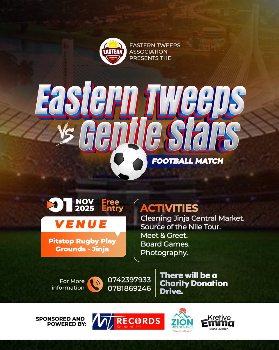 BalaamW22's tweet image. Jinja are you ready????
Tujja tujja
#EasternTweepsVsGentleStars
#EasternTweeps
#OneBigVoice