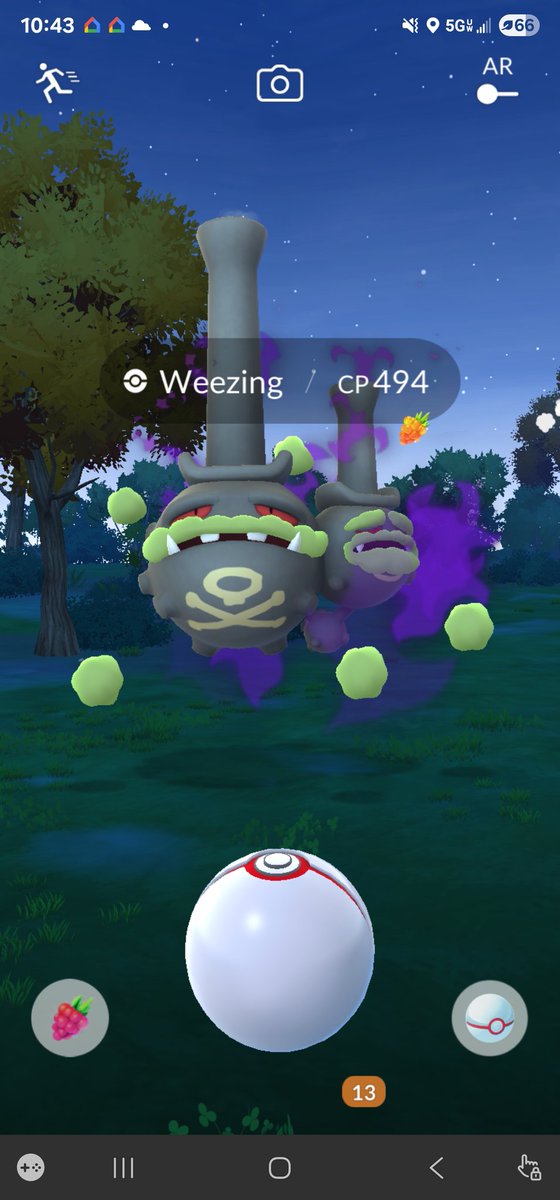 BrianTennisPope's tweet image. So, just got this from a poison grunt, it was the 2nd Pokemon battled.  Can it be shiny? Pretty fun regardless, especially if you missed the evolve chance earlier.  #PokemonGO #shadowpokemon #pokemon #weezing