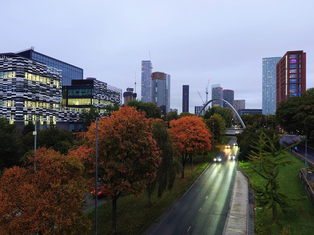 MonicaCrimmins's tweet image. Autumn trees along Princess Parkway 🍂 View from Epping walk bridge this morning #Manchester