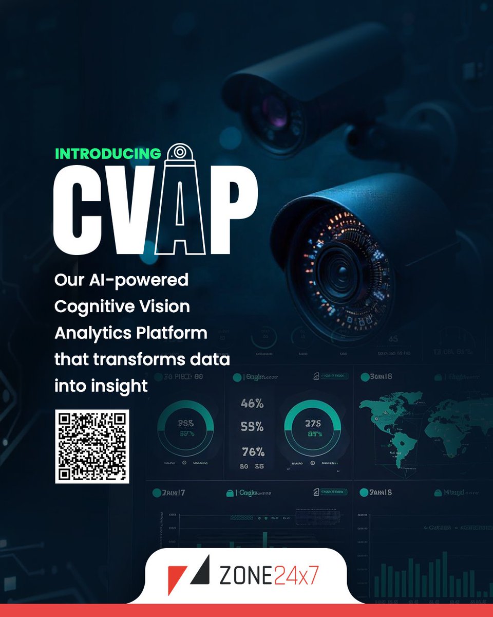Zone24x7's tweet image. We are proud to introduce #Zone24x7’s Cognitive Vision Analytics Platform (#CVAP) — an #AI-powered solution that transforms video streams into real-time insights.

Unlock smarter decision-making, optimize operations, and drive measurable impact.

👉  Schedule a meeting with us.