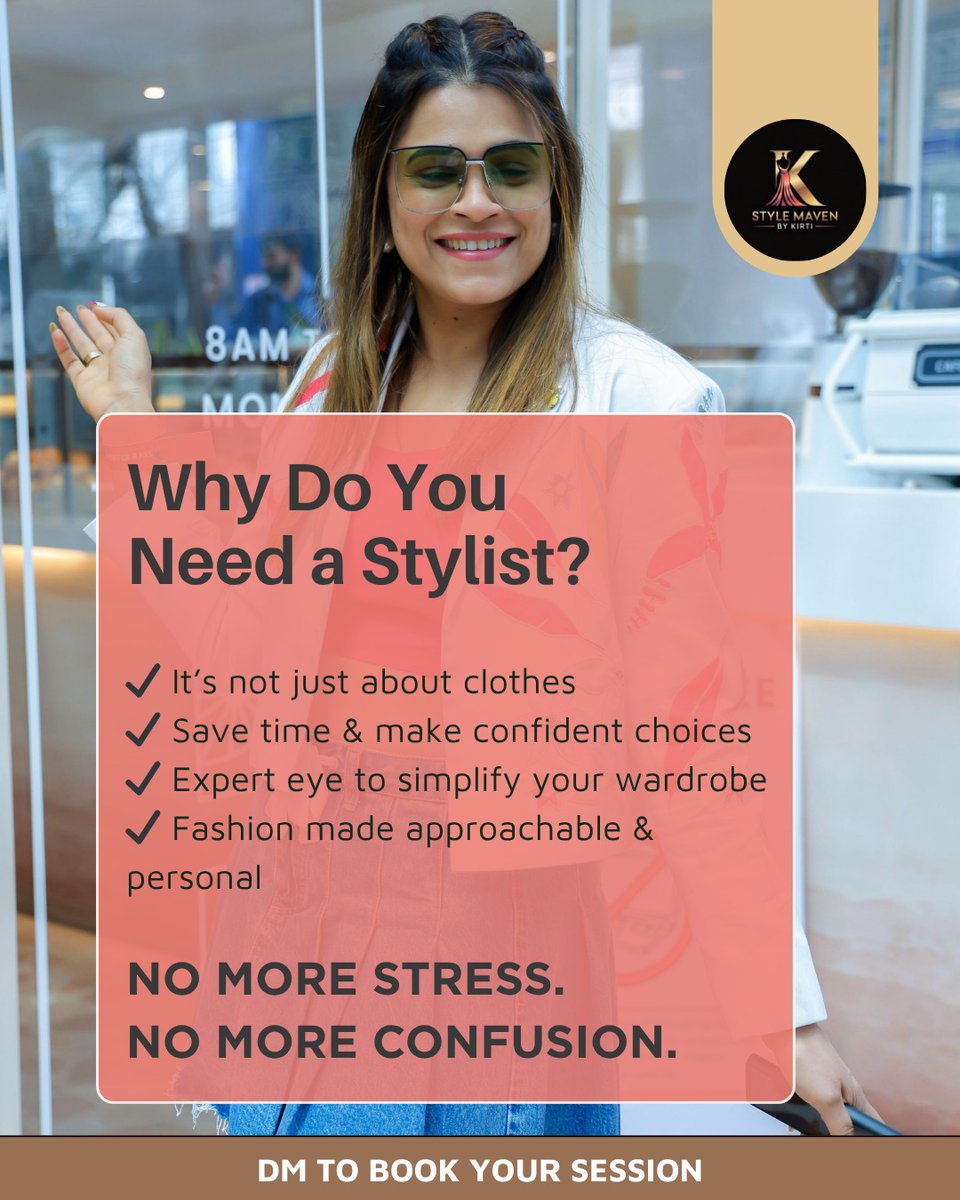 stylemavenkirti's tweet image. Why a stylist? Because it’s more than clothes — it’s confidence, time saved, and effortless style. ✨ At Style Maven by Kirti, we make fashion simple and personal.”

#StyleMavenByKirti #PersonalStylist #EffortlessStyle #ConfidenceUnlocked