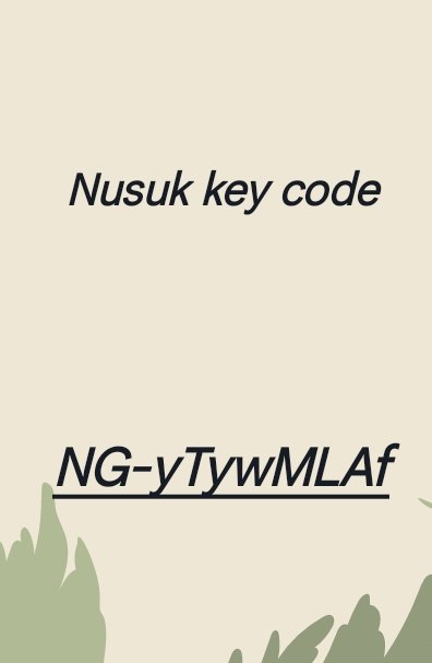 Ahs66600Imtiaz's tweet image. Key code 
#freeumrahcode #freeumrah #keycode #key #nusuk #nusukkeycode #nusukkey