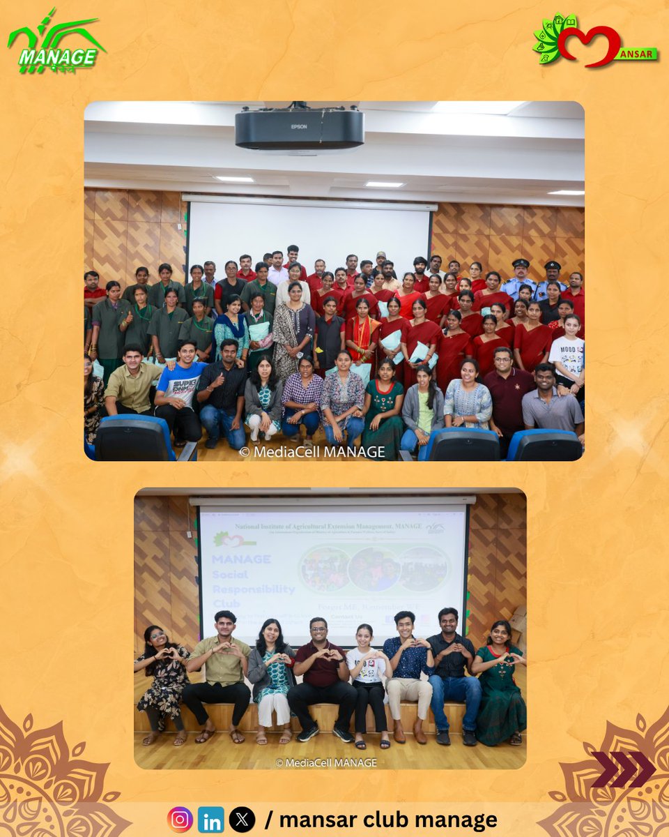 MANSAR_MANAGE's tweet image. Spreading smiles this #Dussehra 🎁✨
We celebrated the festival by gifting tokens of appreciation to our Unsung Heroes — the true backbone of our campus! 🙏💛
#JoyOfGiving #Gratitude #MANSARClub #MANAGE #FestivalOfGoodness 🌼