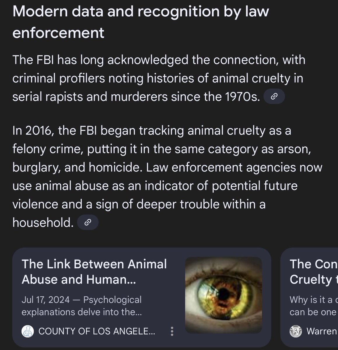 I don’t trust people who are abusive towards animals.