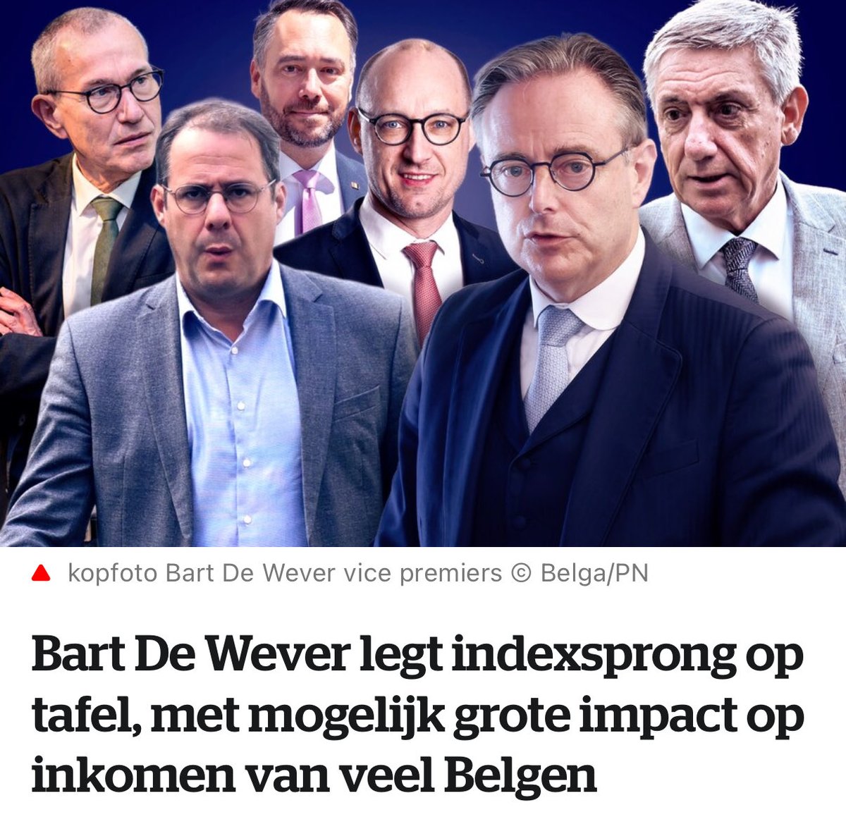 Ceci n’est pas une réforme structurelle.

Bart De Wever grijpt naar lapmiddeltje om tijdelijk de begroting te ontlasten, ten koste van koopkracht en pensioenen.
Het halveert ook het netto-effect van de beloofde lastenverlaging in 2029.