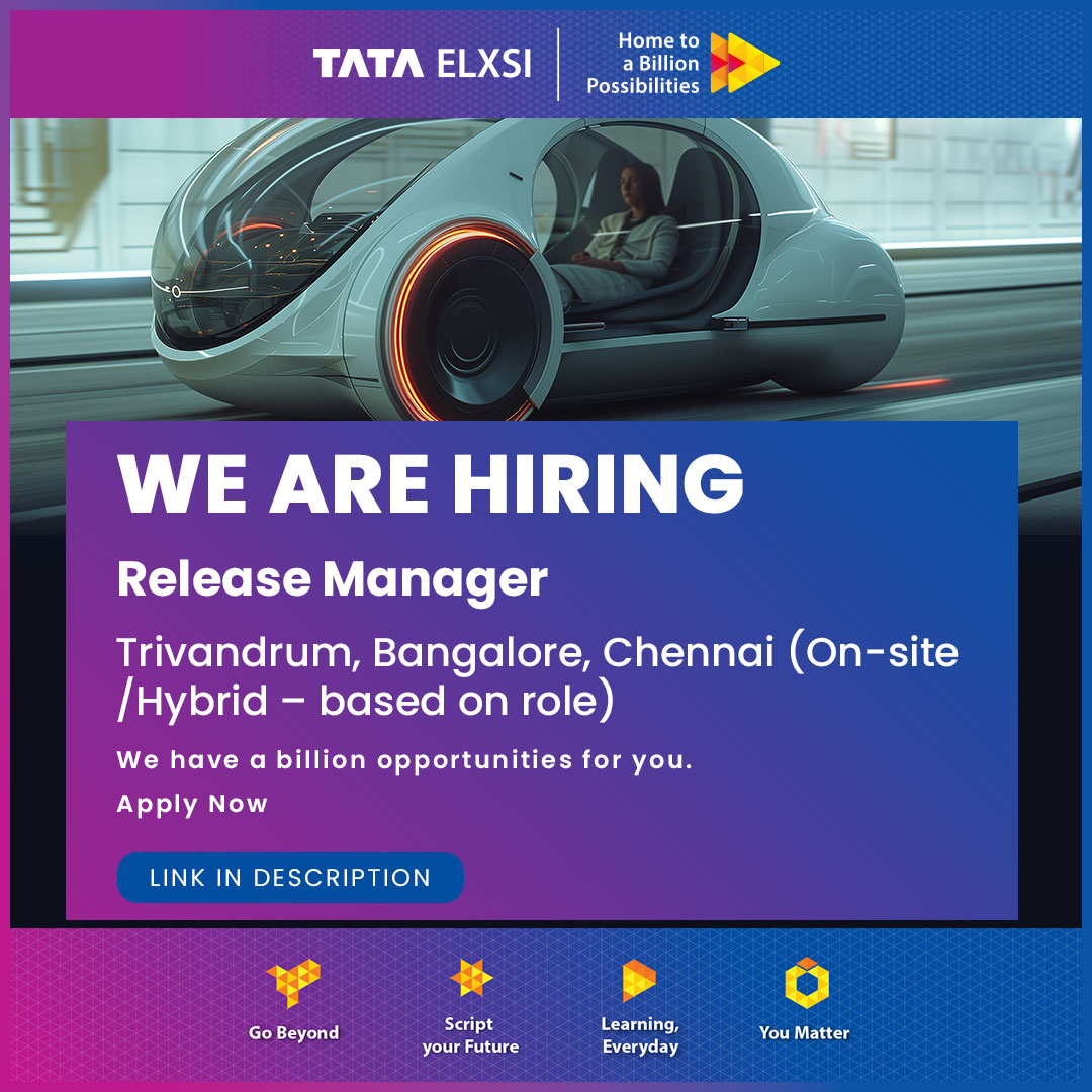 tataelxsi's tweet image. We are looking for an experienced Release Manager with a strong understanding of Release Lifecycle Management and hands-on expertise in JIRA, Confluence, MATLAB, and MKS.
 
Apply now: eu1.hubs.ly/H0nF2Sp0

#tataelxsi #releasemanager #hometoabilliopossibilities