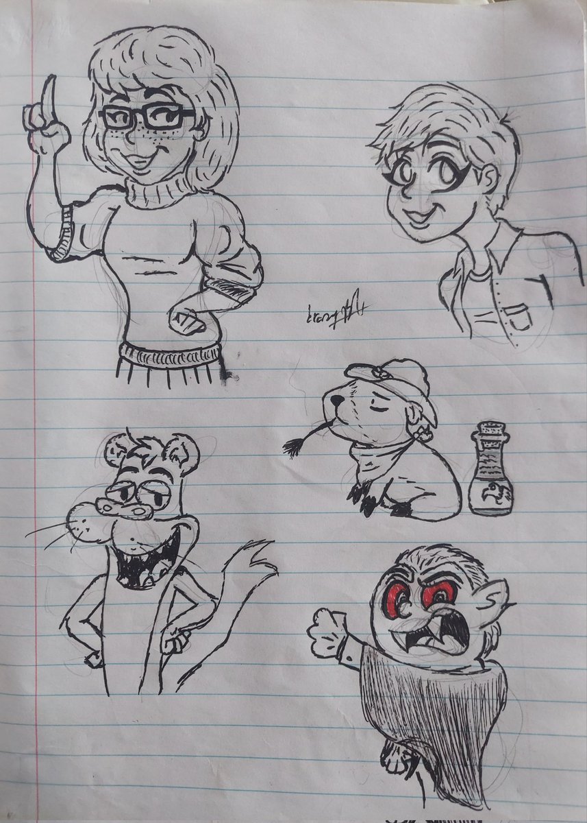 CactusInsane's tweet photo. September Security Doodles 4
Doodles I did during my breaks for security. 
©CrazyBA

#art #artwork #drawing #illustration #ArtistOnTwitter #sketch #doodle #artmoots #traditionalart #イラスト #inkart  #fanart #iamweasel #velma #scoobydoo #cappybara #vampire https://t.co/ol9olZDyXK
