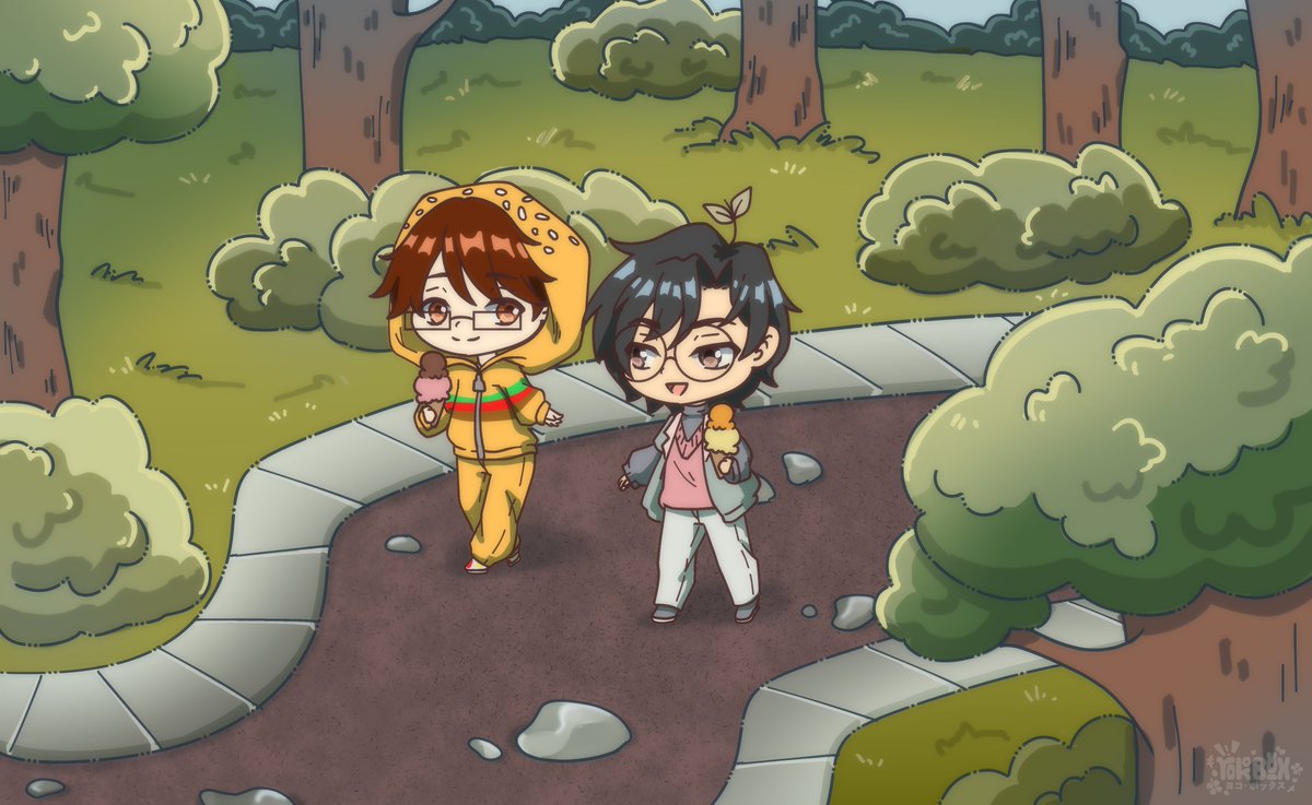 Y0K0B0X's tweet photo. Another #commission done thanks Lunatik for commission me :>

#drawing #fanart #vtuber #chibi #autumn #walk https://t.co/Oh8rUfQKn4