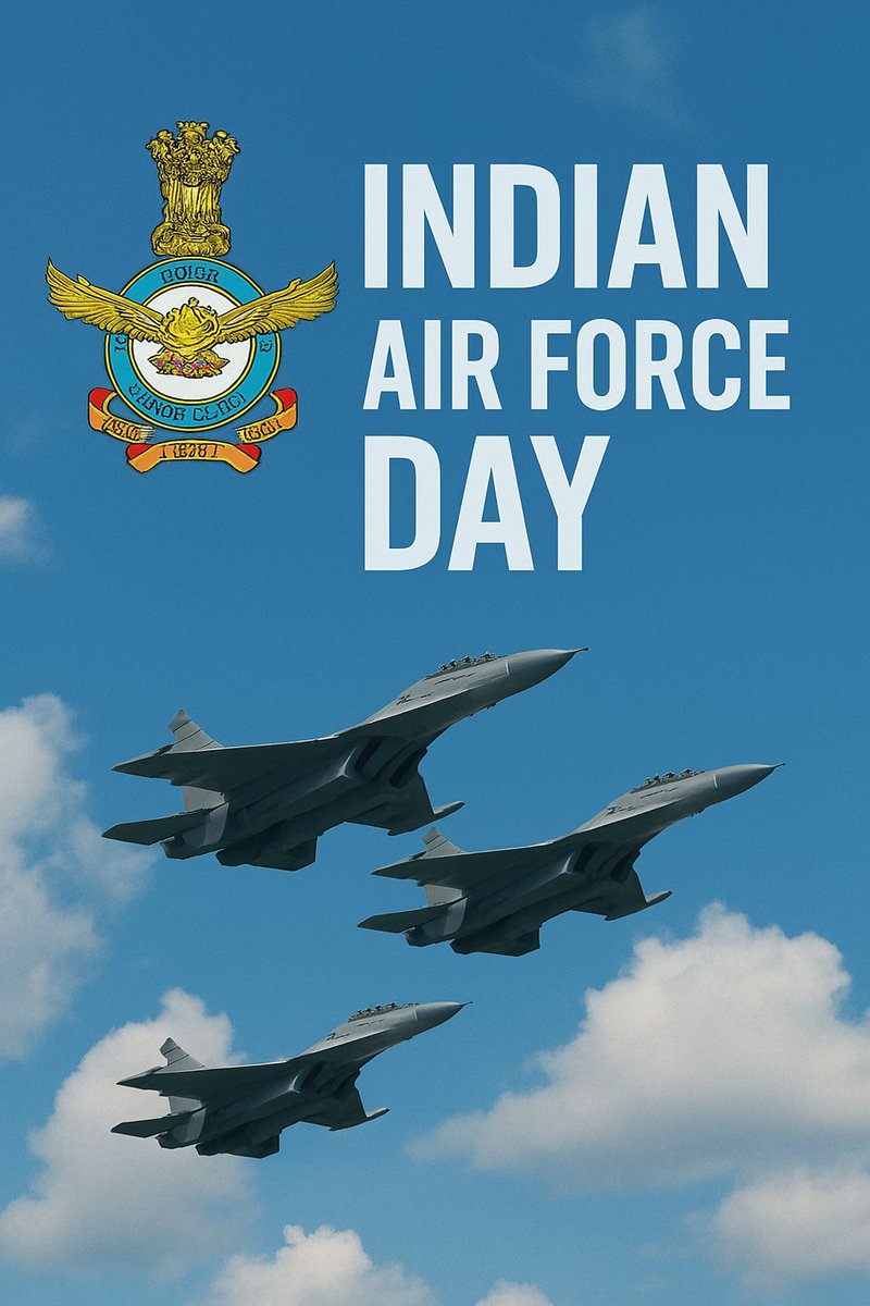 KeyGraphixIn's tweet image. Today we salute the sky warriors! #IndianAirForceDay marks the birth of the IAF in 1932 a legacy of courage, precision, and unwavering service. defending our skies to humanitarian missions, the IAF continues to inspire. Let’s honor their valor. #IAFDay #TouchTheSkyWithGlory