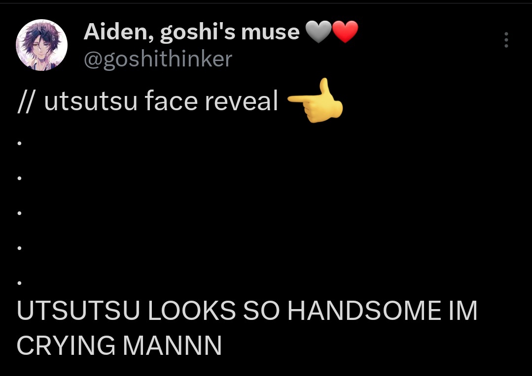 Aiden, goshi's muse 🩶❤️ tweet media