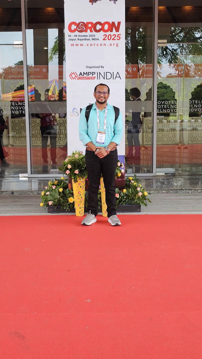 Proud to be part of CORCON 2025, Jaipur, Rajasthan, India where science meets sustainability!

Exciting discussions on corrosion protection inspired new ideas for advancing bio-based coatings as eco-friendly alternatives to conventional materials.

#CORCON2025 #CorrosionScience