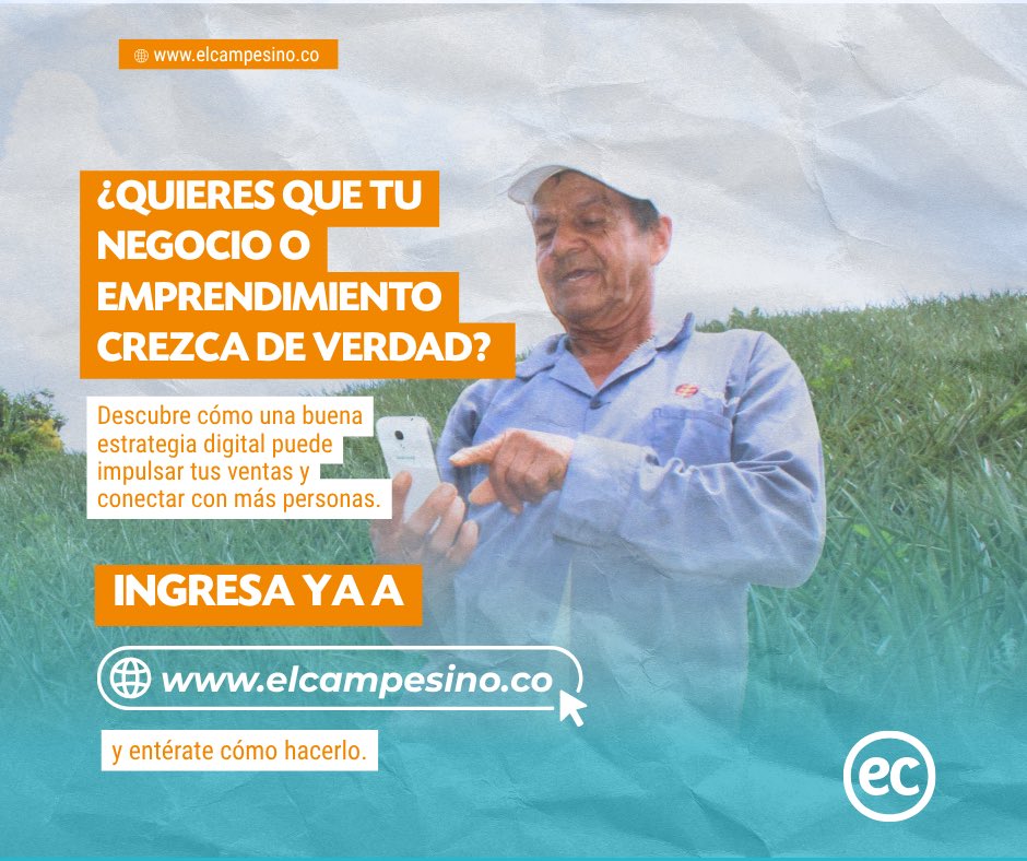 🌾 ¿Cómo hacer que tu emprendimiento rural crezca en redes sociales?

El experto Jorge Hernán Gutiérrez lo explica en una conversación que revela por qué la clave no está en publicar más, sino en conectar mejor. 💡

Descubre cómo la innovación, la constancia y una buena