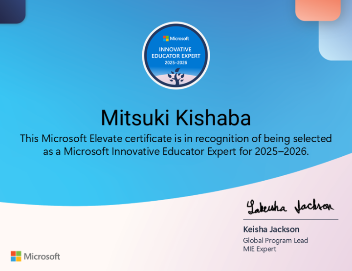 mickey07251104's tweet image. めっちゃ忘れてたんですが、昨日メールが届き、継続して #MIEExpert （Microsoft認定教育イノベーター）の認定を頂きました!!!!!

今後もがんばります(^^♪✨